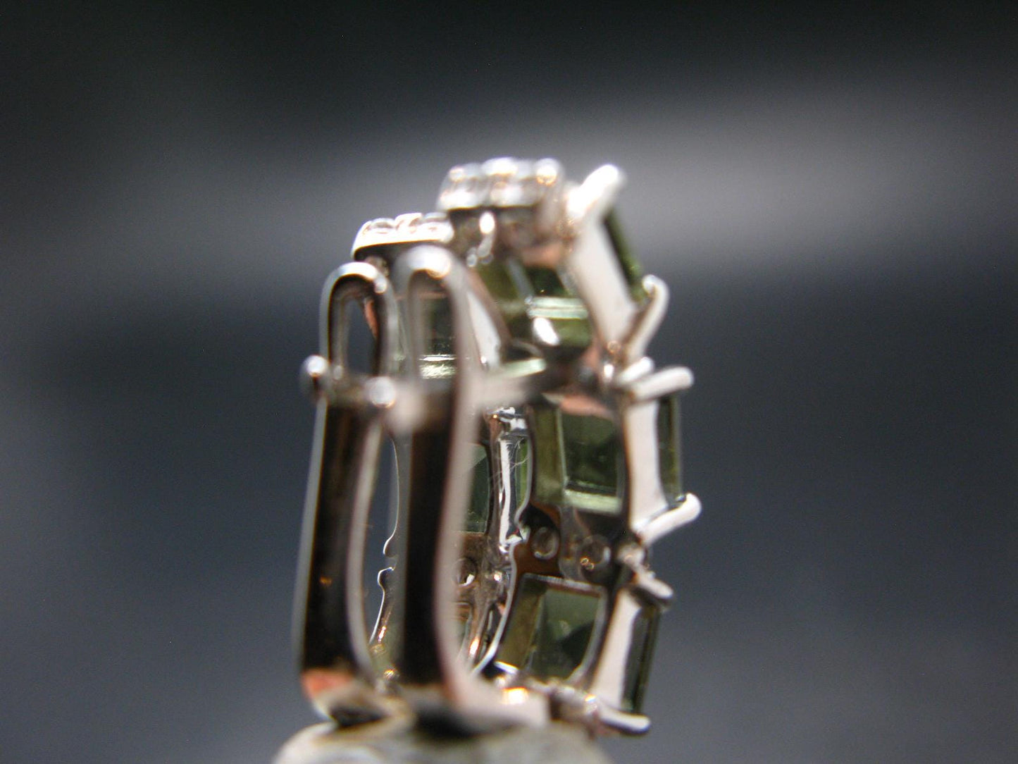 Moldavite Tektite Silver Earrings from Czech Republic - 4.81 Grams