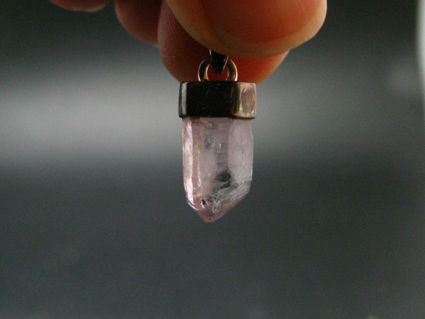 Vera Cruz Amethyst Silver Pendant From Mexico - 0.9" - 1.92 Grams
