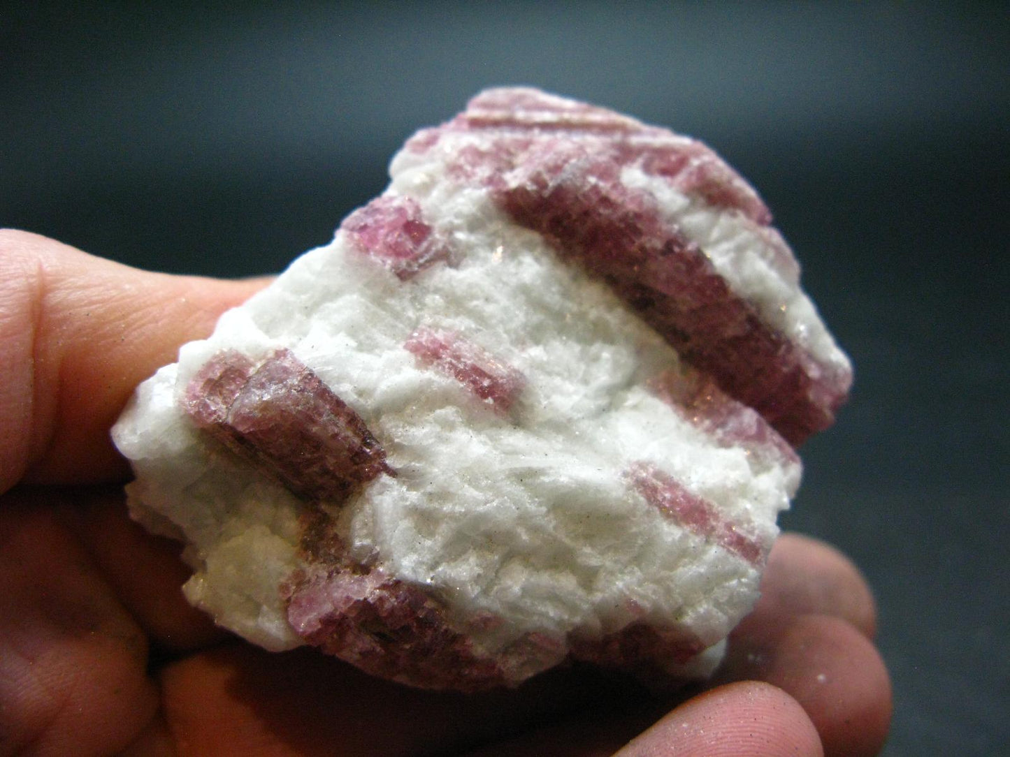 Pink Tourmaline In Quartz Cluster From Brazil - 1.9"