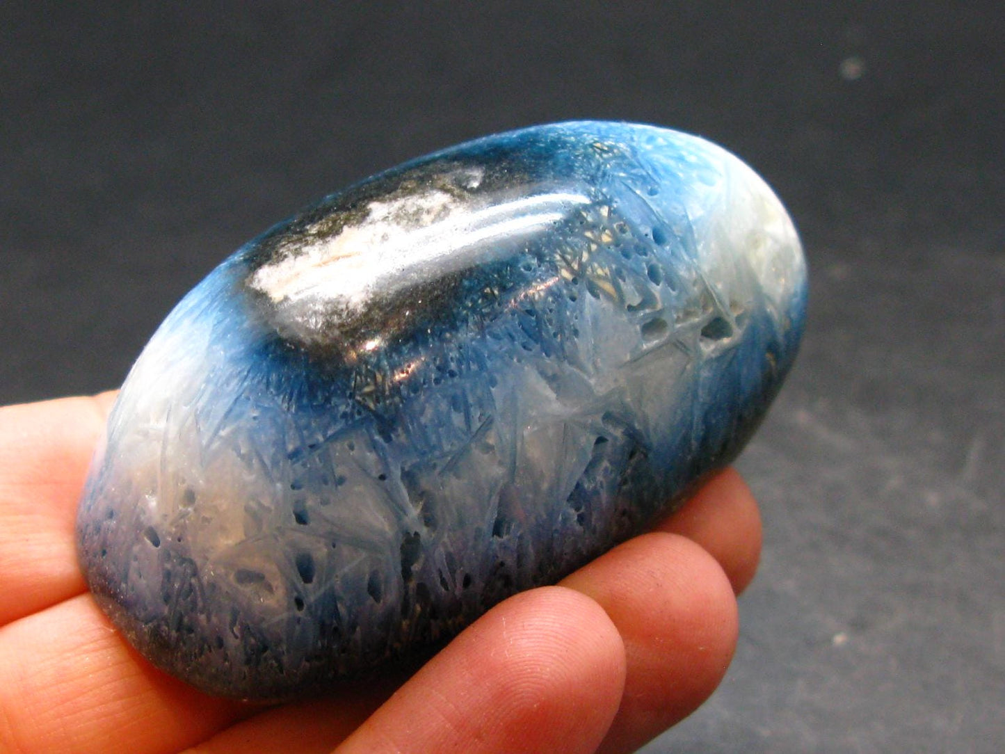 Blue Ice Glacierite Tumbled Stone from Indonesia - 2.5" - 76.05 Grams