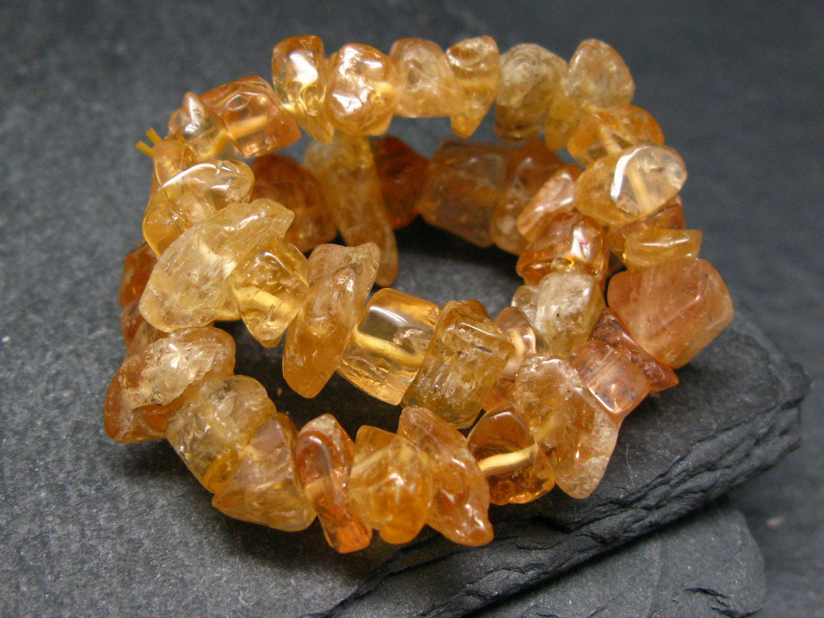 Imperial Topaz Genuine Bracelet ~ 7 Inches ~ 10mm Tumbled Beads
