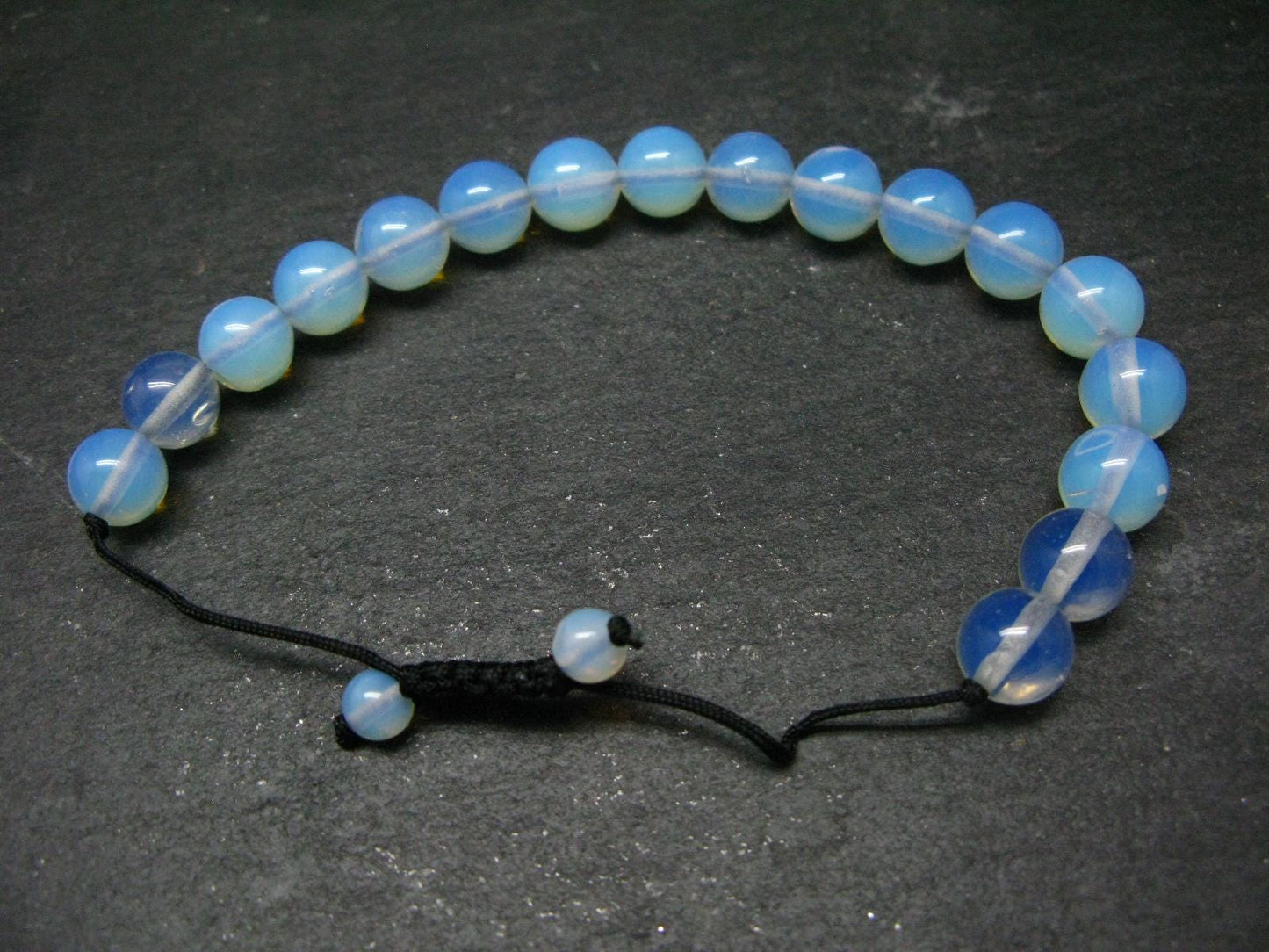 Opalite Genuine Bracelet ~ 7 Inches ~ 10mm Round Beads - w/ Drawstring