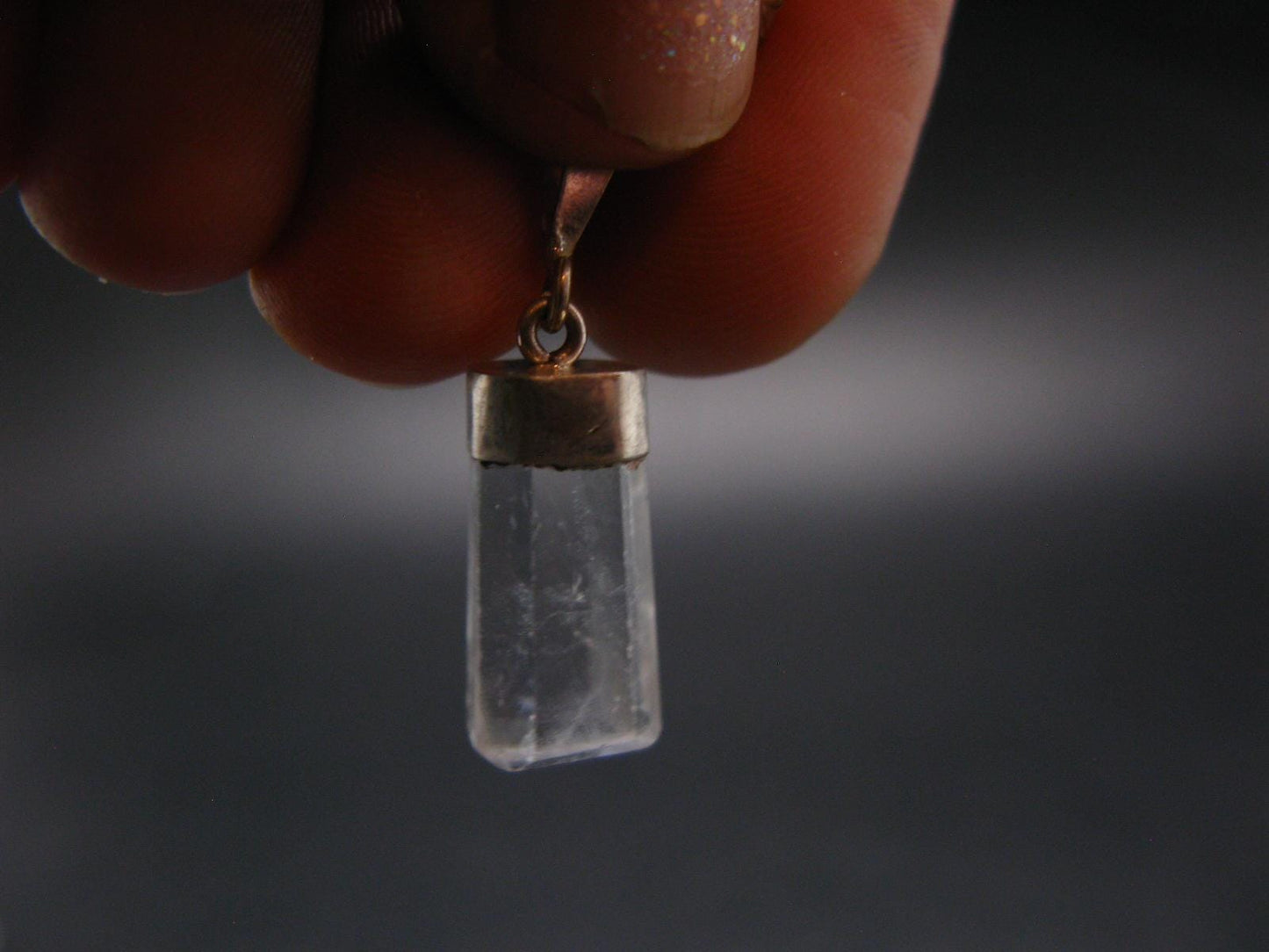 Fantastic Gemmy Aquamarine Crystal Silver Pendant From Brazil - 1.0" - 1.94 Grams