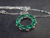 Genuine Emerald Silver Pendant in 925 Sterling Silver With Chain - 2.18 Carats - 1.1"