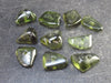 Lot of 10 Polished Moldavite Tektite Beads from Czech Republic - 32.30 Carats - 6.46 Grams