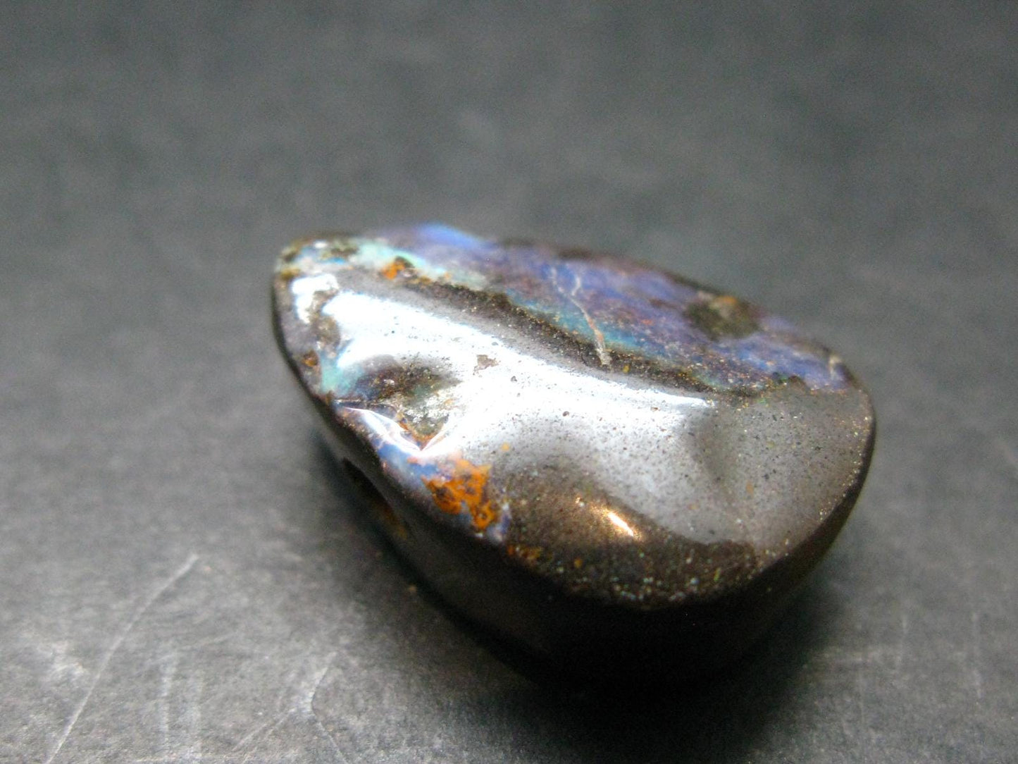 Stunning Rare Boulder Opal Metal Free Pendant from Australia - 0.8" - 4.81 Grams
