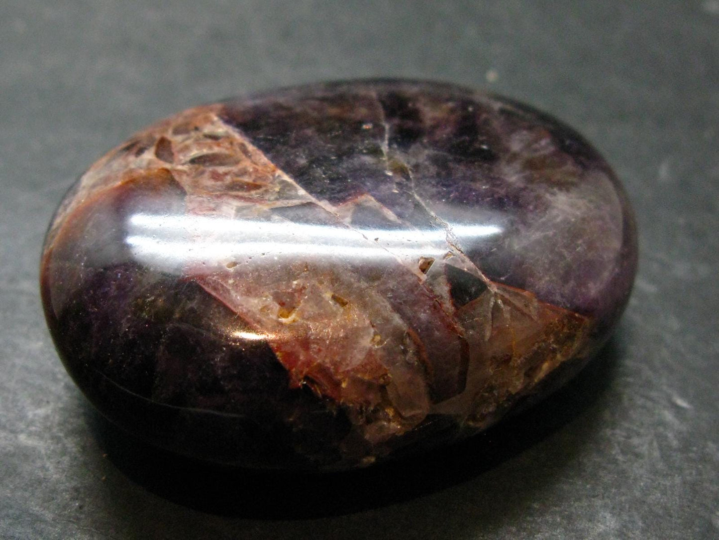 Rare Auralite Super 23 Amethyst Tumbled Stone From Canada - 2.4" - 101.04 Grams
