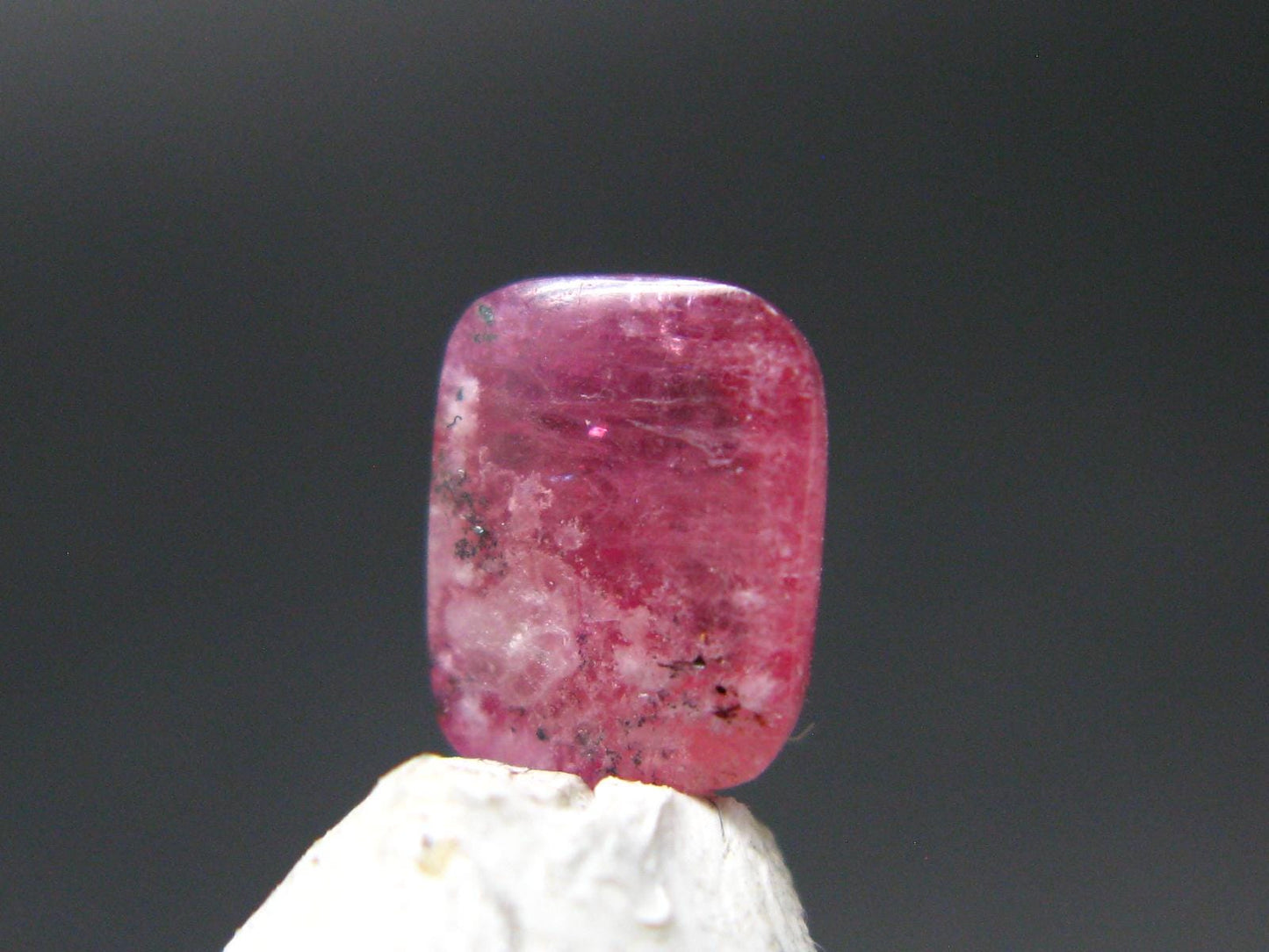 Rare Gem Bixbite Red Beryl Emerald Cabochon From Utah USA - 1.24 Carats - 7.1x5.7 mm
