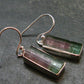 Watermelon Tourmaline Sterling Silver Earrings from Brazil - 1.4" - 4.44 Grams