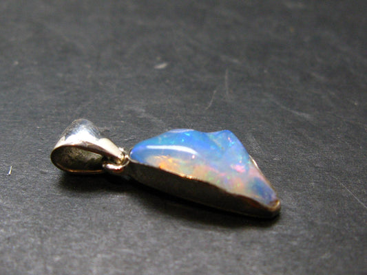Opal Sterling Silver Pendant From Ethiopia - 1.0" - 1.99 Grams