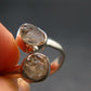 Gray Herderite Silver Ring from Africa - Size 7 - 1.95 Grams