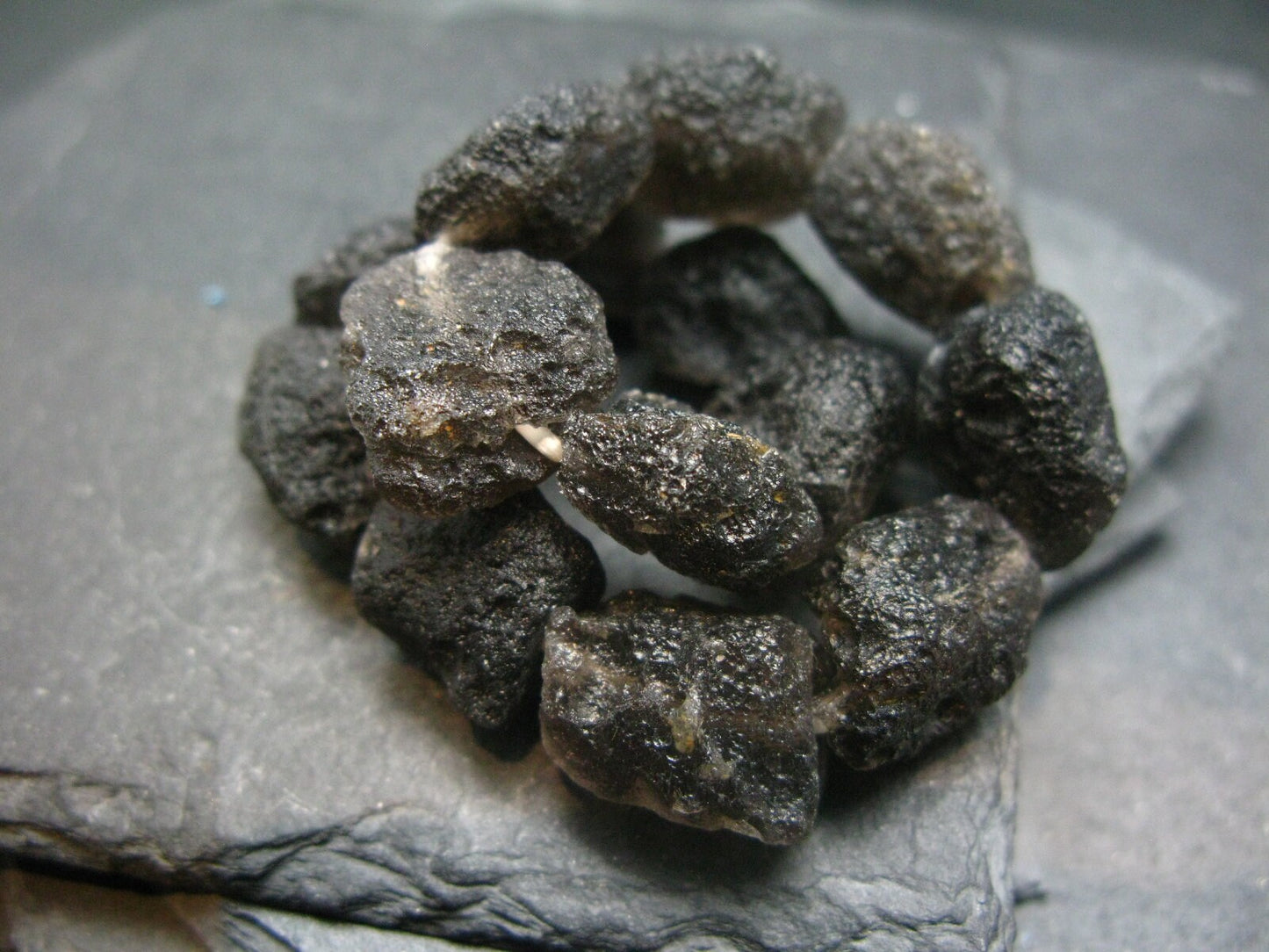Agni Manitite Cintamani Stone Tektite Genuine Bracelet ~ 7 Inches ~ 16mm Raw Beads