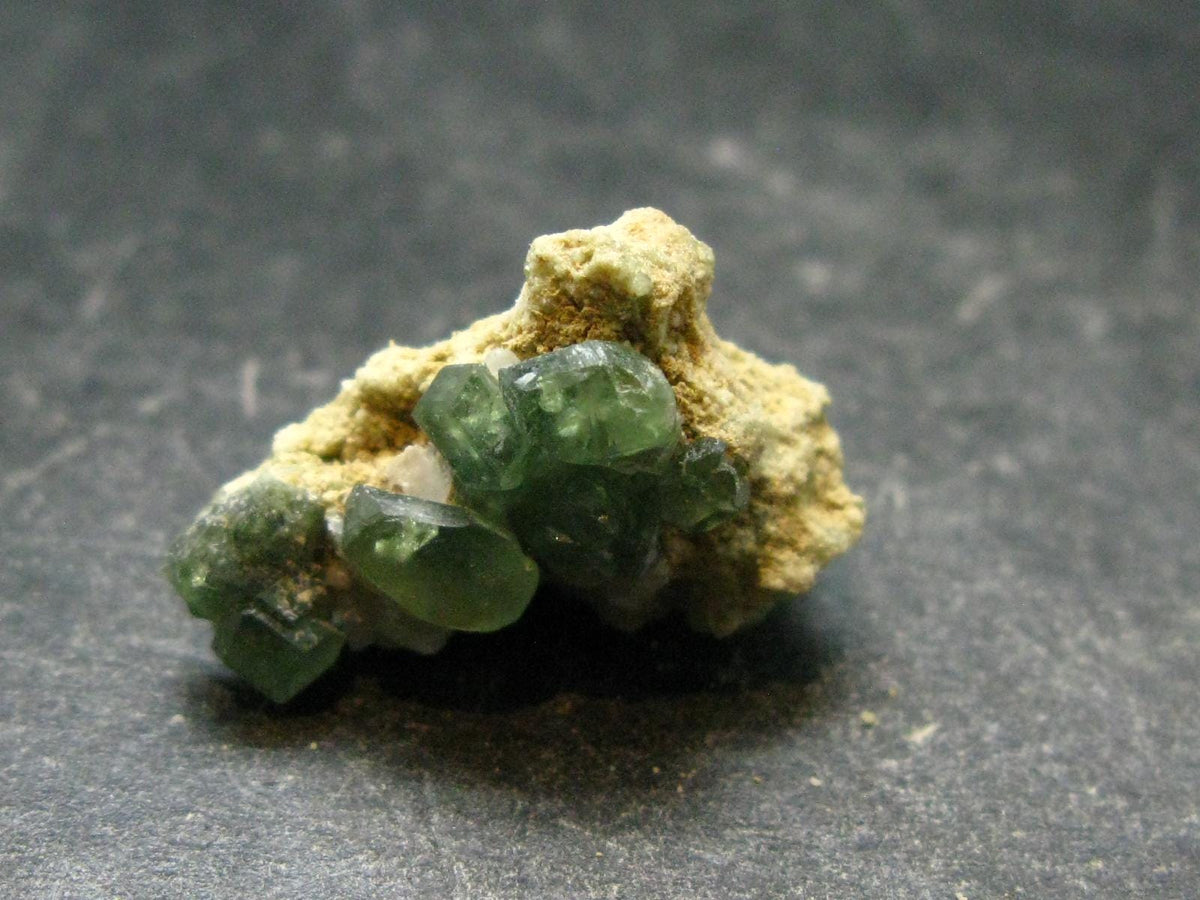 Rare Demantoid Garnet Cluster from Madagascar - 0.9" - 3.38 Grams