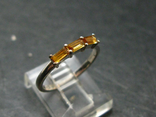 Citrine Sterling Silver Ring - Size 6 - 1.44 Grams