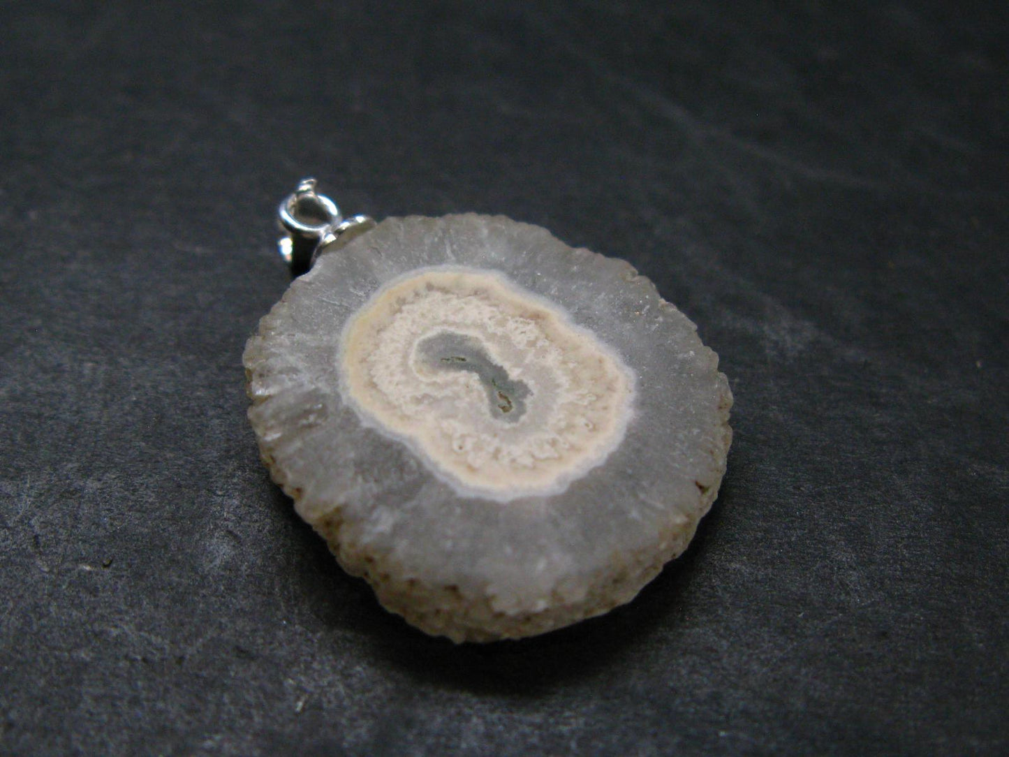 Anandalite Quartz Crystal Silver Pendant From India - 1.1" - 3.88 Grams