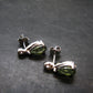 Moldavite Tektite Silver Earrings from Czech Republic - 2.40 Grams