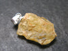 Large Natural Agni Gold Danburite Sterling Silver Pendant from Tanzania - 1.0" - 2.54 Grams