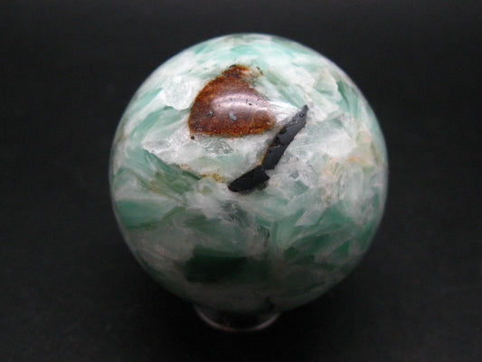 Russian Treasure from the Earth!! Pastel Emerald-Green Noble Talc & Hematite Sphere from Russia - 116 Gram - 1.8"