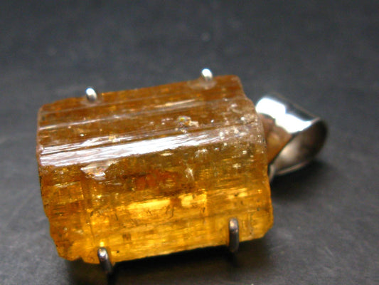 Imperial Topaz Crystal Pendant From Brazil - 1.4" - 18.31 Grams