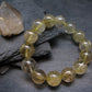 Rutilated Quartz Genuine Bracelet ~ 7 Inches ~ 14mm Round Beads