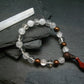Selenite, Quartz & Tassel Genuine Bracelet ~ 7 Inches ~ 8mm Round Beads