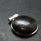 Very Rare Sterling Silver Nuumite Nuummite Pendant From Greenland - 1.3" - 11.24 Grams