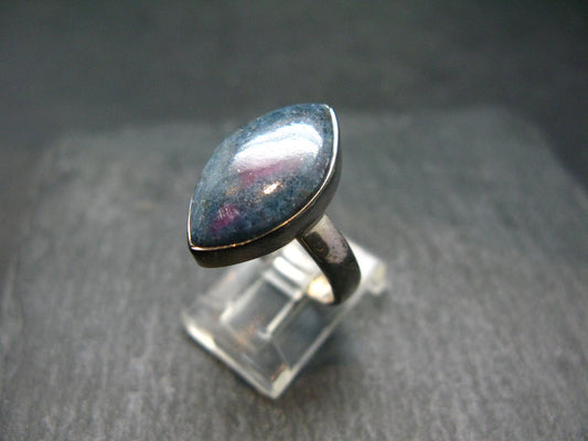 Ruby & Kyanite Silver Ring From India - 5.42 Grams - Size 7