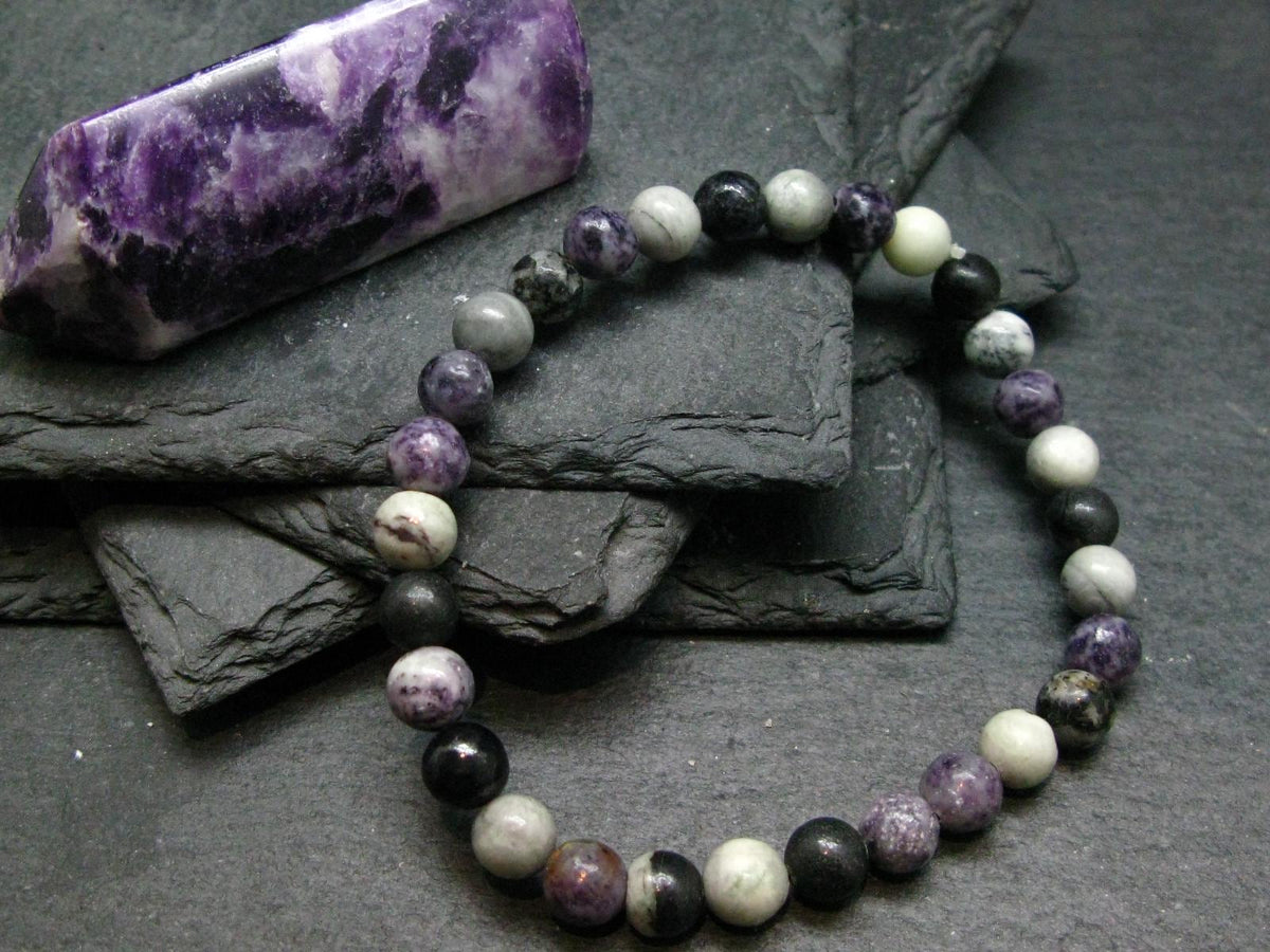 Kammererite Genuine Bracelet ~ 7 Inches ~ 7mm Round Beads