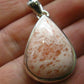 Pink Scolecite Sterling Silver Pendant From India - 1.5"