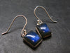 Blue Labradorite Silver Earrings From Madagascar - 3.21 Grams