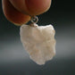 Very Rare White Cryolite 925 Silver Pendant from Greenland - 0.9" - 3.55 Grams