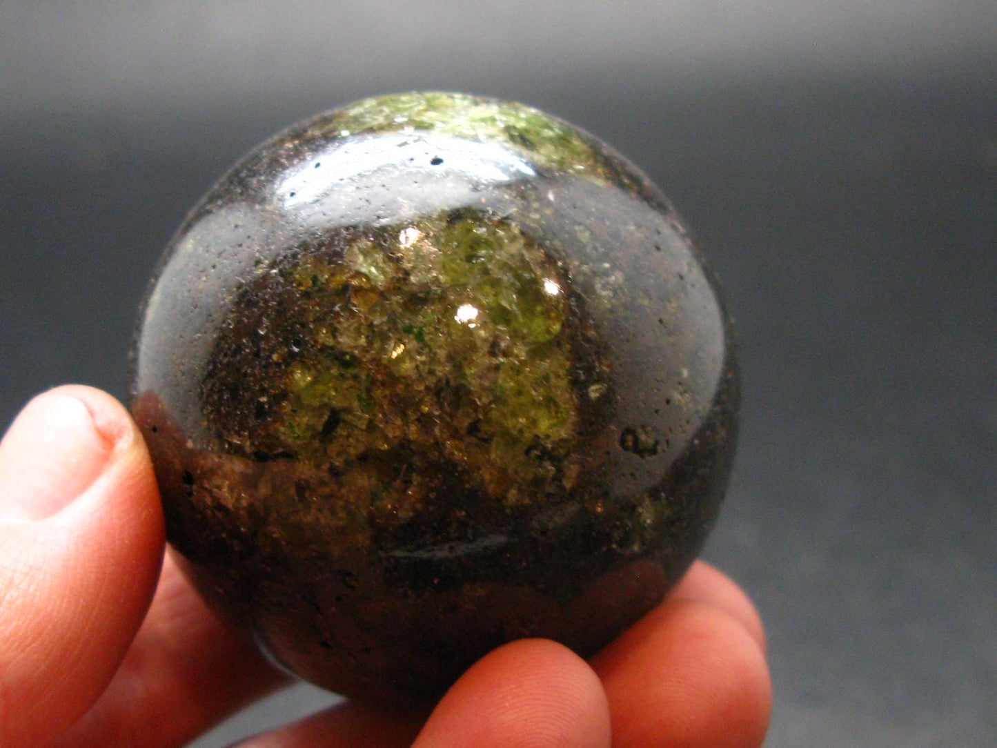 Peridot Olivine Sphere from Arizona, USA - 1.7" - 119.4 Grams