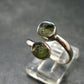 Cute Gem Moldavite Sterling Silver Ring From Czech Republic - Size 9 - 2.40 Grams