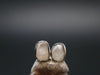 Natrolite Stud Earrings Sterling Silver From Russia - 1.18 Grams