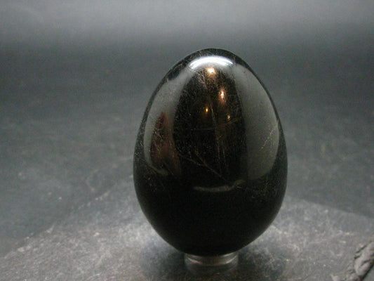 Black Tourmaline Schorl 2.3" Egg From Brazil - 167.78 Grams