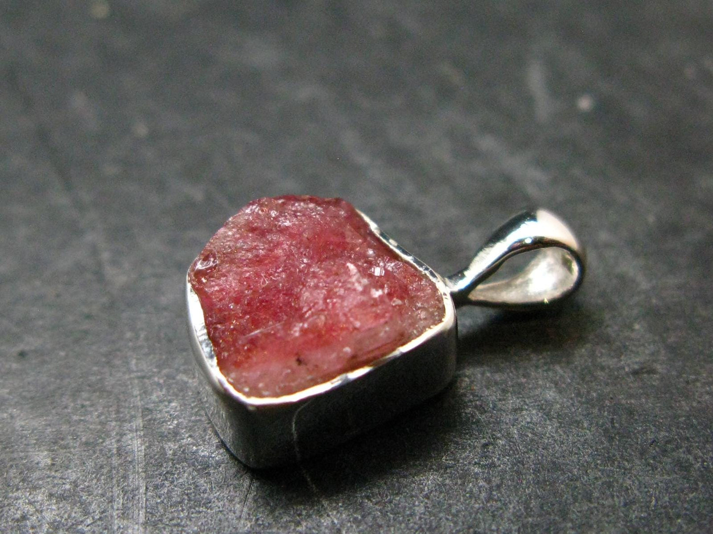 Rare Large Pezzottaite Pink Beryl 925 Silver Pendant from Madagascar - 6.15 Carats - 0.6"