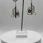Amethyst Modern Earrings – Artistic Design – Sterling Silver with Gold Tone - Weight 9.42 Grams