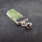 Green Kyanite Silver Pendant from Brazil - 1.2" - 1.91 Grams