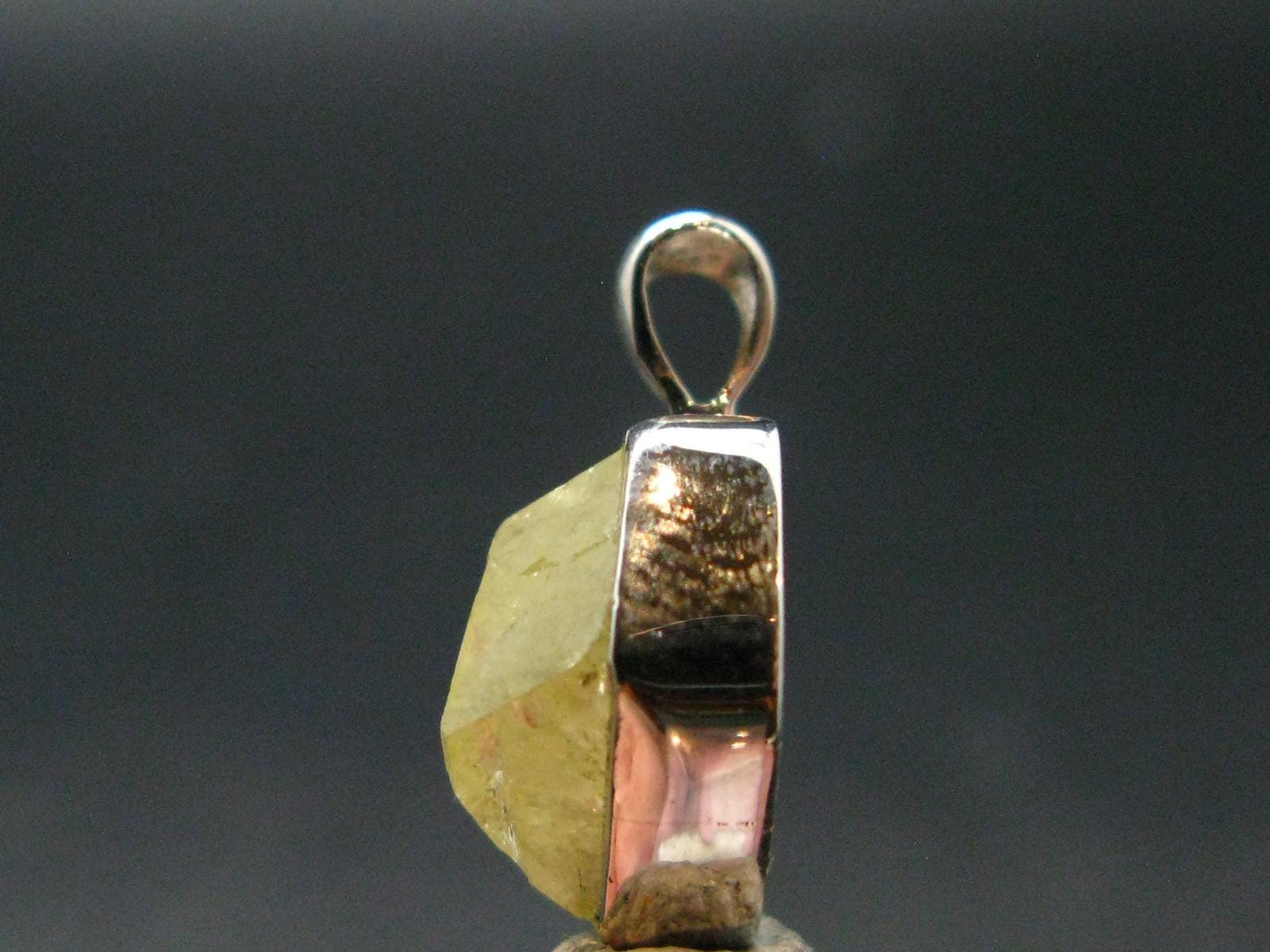 Rhodizite Rhodozite Crystal Silver Pendant from Madagascar - 0.7" - 1.65 Grams