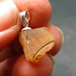 Raw Fire Opal Sterling Silver Pendant From Mexico - 1.0" - 0.91 Grams