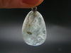 Aquamarine Gem Sterling Silver Pendant From Brazil - 1.3" - 4.52 Grams