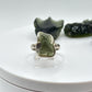 Raw Moldavite Sterling Silver Ring – Unique Cosmic Green Tektite Jewelry - Size 9.5