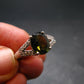 Moldavite Sterling Silver Ring From Czech Republic - Size 7.25 - 3.30 Grams