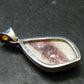 Pink Tourmaline In Quartz Crystal Silver Pendant from Brazil- 1.5" - 6.0 Grams