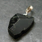 Black Tourmaline Schorl Silver Pendant From Brazil - 1.4" - 6.05 Grams