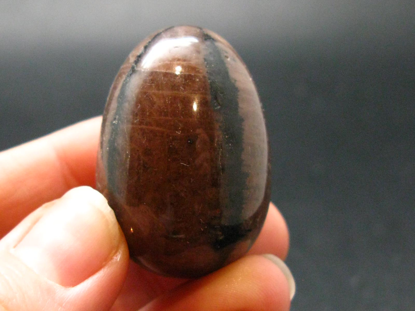 Chiastolite Variety of Andalusite Egg from China - 1.3"