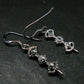 Genuine Alexandrite Gem Silver Earrings From Russia - 1.34 Grams