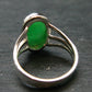 Natural Apple Green Chrysoprase 925 Sterling Silver Ring From Australia - 5.30 Grams - Size 8