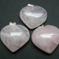 Symbol of Love and Beauty!! Lot of Three Rich Pink Rose Quartz Heart Shaped Pendant from Madagascar