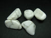 Lot of 5 genuine white Howlite tumbled stones from Mexico